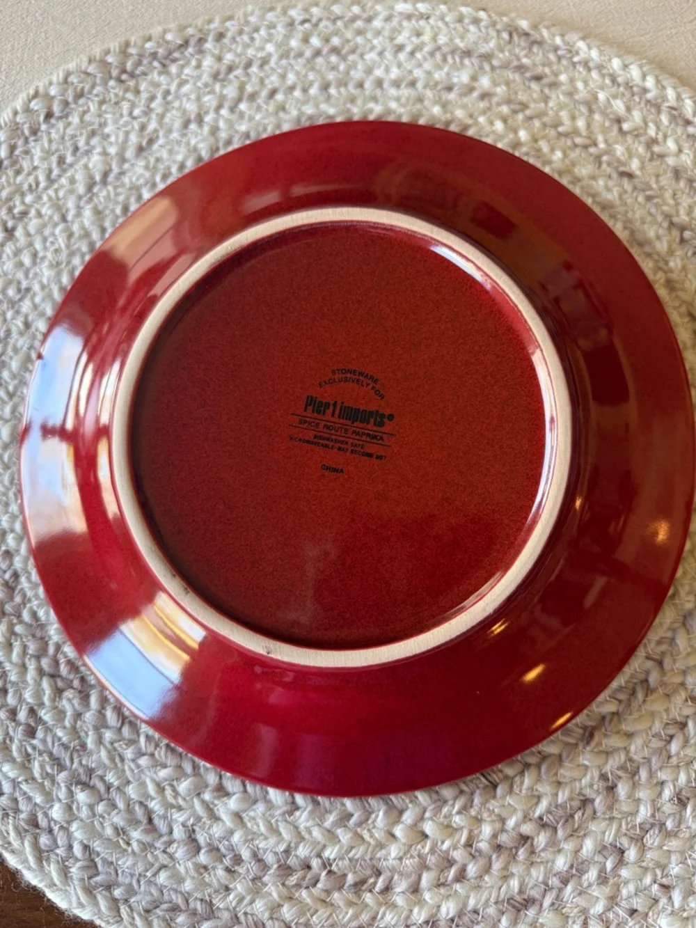 Pier 1 Spice Route Paprika 8.5” Red Salad Plate
